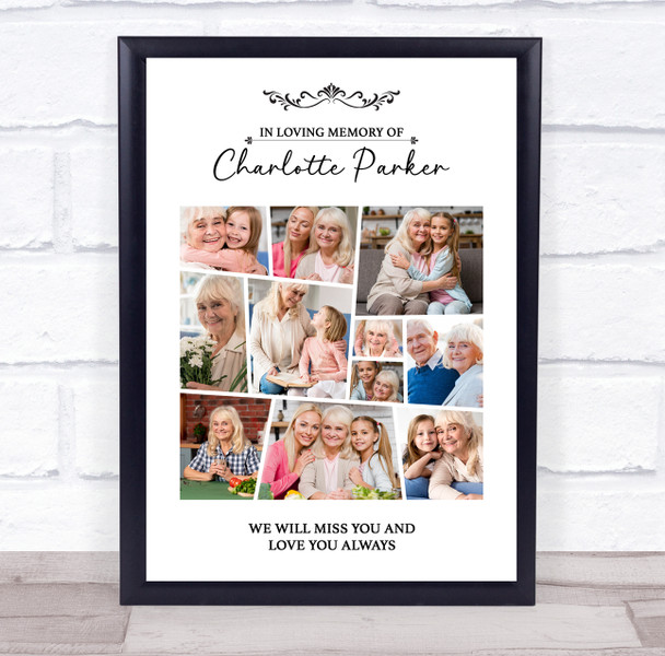 Photo Collage Memorial Personalised Gift For Anyone 11-Photo Print Or Canvas