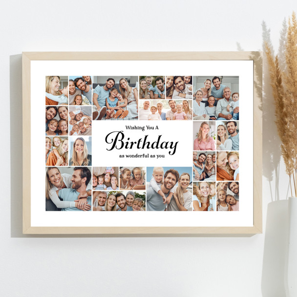 Photo Collage Birthday Personalised Gift For Anyone 22-Photo Print Or Canvas
