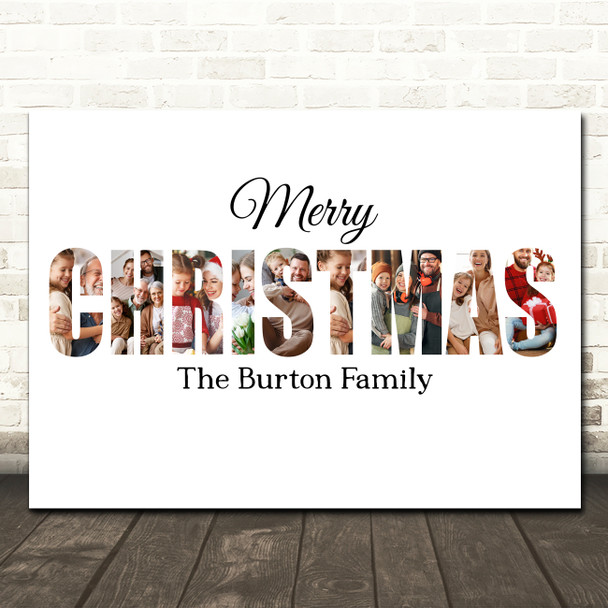 Photo Collage Christmas Personalised Gift For Anyone 9-Photo Print Or Canvas