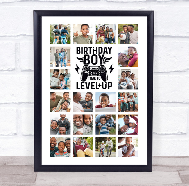 Photo Collage Kids Boys Birthday Personalised Gift 20-Photo Print Or Canvas