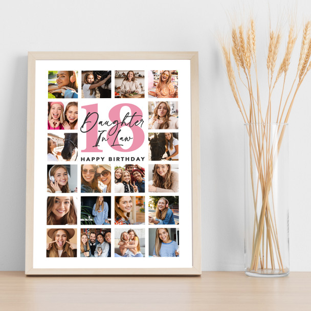 Photo Collage 18th Birthday Gift For Daughter-In-Law 20-Photo Print Or Canvas Photo Collage 18th Birthday Gift For Daughter-In-Law 20-Photo Print Or Canvas