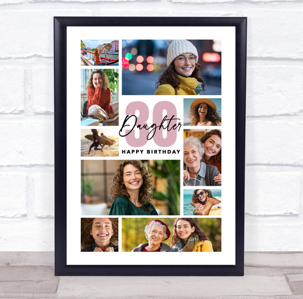 Photo Collage 30th Birthday Custom Gift For Daughter 10-Photo Print Or Canvas Photo Collage 30th Birthday Custom Gift For Daughter 10-Photo Print Or Canvas