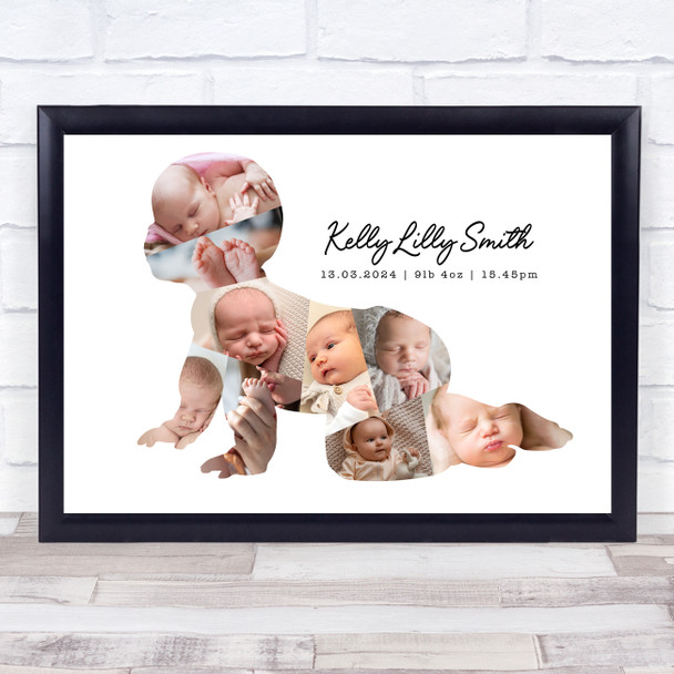 Photo Collage Custom Gift For New Baby 9-Photo Crawling Baby Print Or Canvas