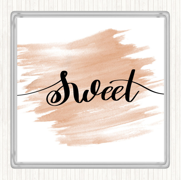 Watercolour Sweet Quote Coaster