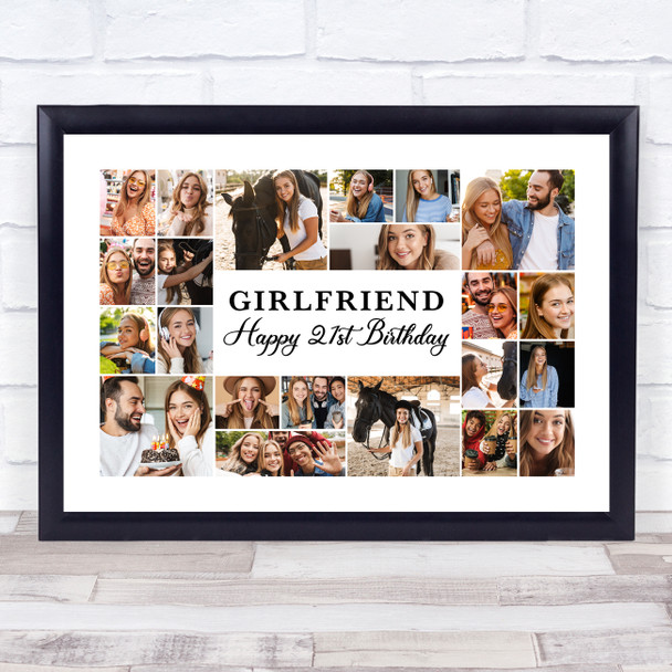 Photo Collage 21st Birthday Custom Gift For Girlfriend 22-Photo Print Or Canvas
