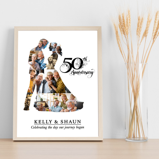 Photo Collage 50th Wedding Anniversary Custom Gift Photo Couple Print Or Canvas
