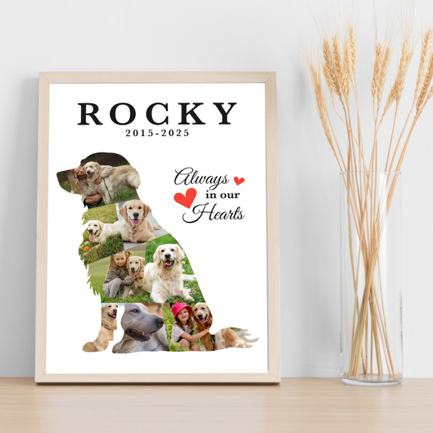 Photo Collage Pets Memorial Custom Gift For Anyone 8-Photo Dog Print Or Canvas