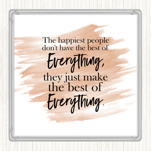 Watercolour Best Of Everything Quote Coaster