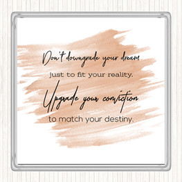 Watercolour Upgrade Your Conviction Quote Coaster