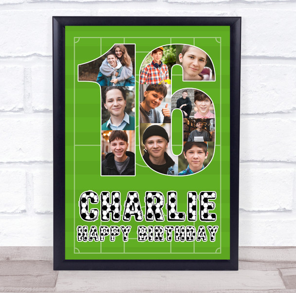 Photo Collage 11-Photo 16th Birthday Gift For Kids Boys Football Print Or Canvas Photo Collage 11-Photo 16th Birthday Gift For Kids Boys Football Print Or Canvas