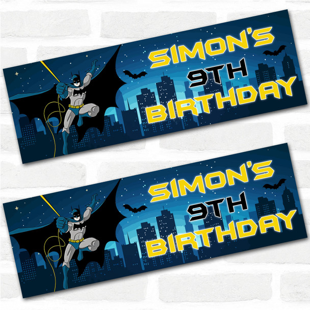 Personalised Party Banner For Kids Birthday Boys Batman Any Age