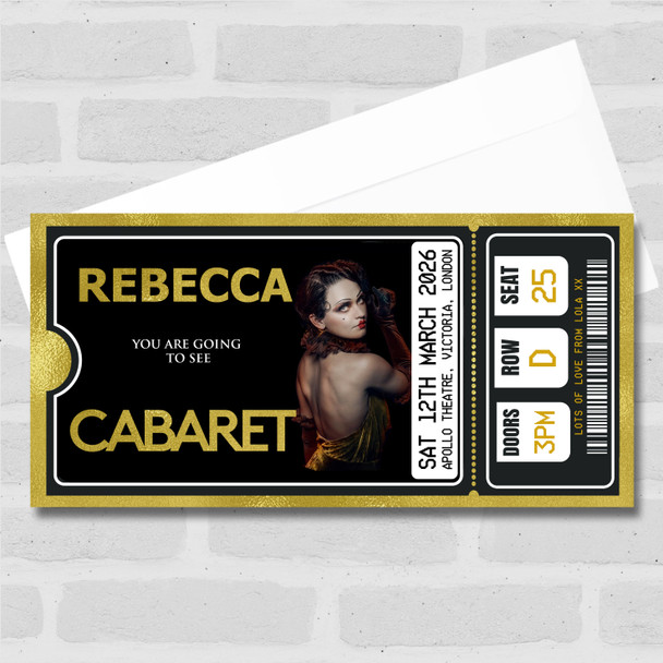 Cabaret The Musical Show Theatre Personalised Surprise Ticket Gift Voucher