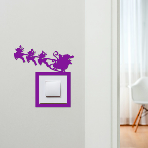 Light Switch Surround Santa Claus Sleigh Christmas Decor Switch Cover Frame