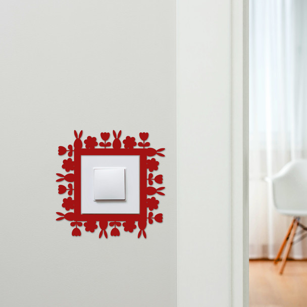Light Switch Surround Easter Bunny Flowers Spring Decorative Switch Cover Frame