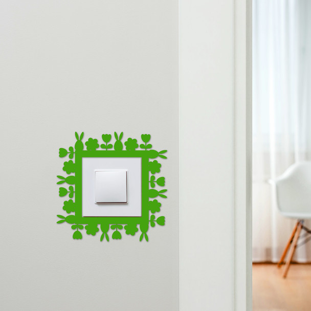 Light Switch Surround Easter Bunny Flowers Spring Decorative Switch Cover Frame