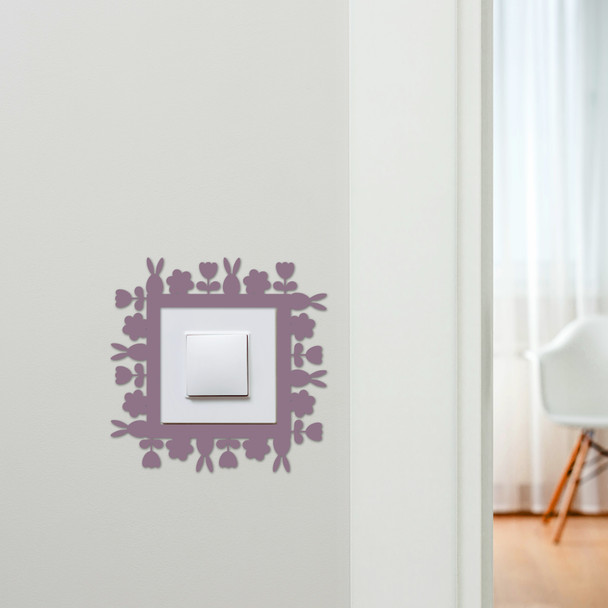 Light Switch Surround Easter Bunny Flowers Spring Decorative Switch Cover Frame