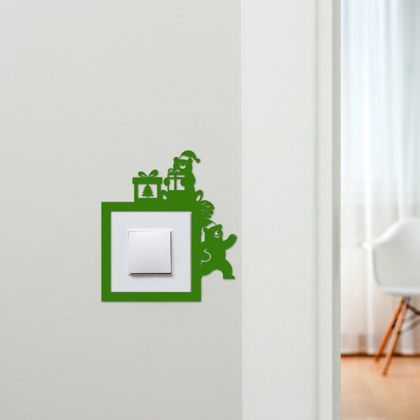 Light Switch Surround Christmas Decor Presents Bears Decor Switch Cover Frame