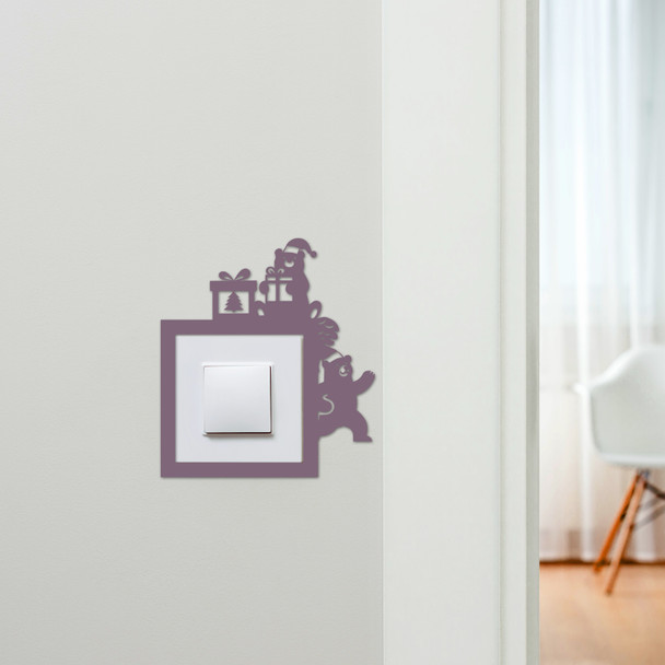 Light Switch Surround Christmas Decor Presents Bears Decor Switch Cover Frame