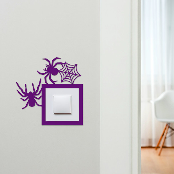 Light Switch Surround Halloween Decor Spiders Decorative Switch Cover Frame