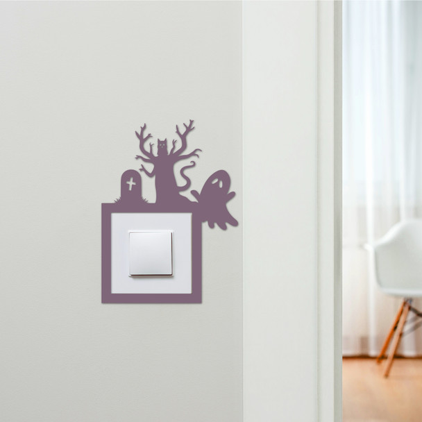 Light Switch Surround Halloween Decor Tree Ghost Decorative Switch Cover Frame