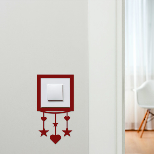 Light Switch Surround Hanging Stars Hearts Decorative Switch Plate Cover Frame