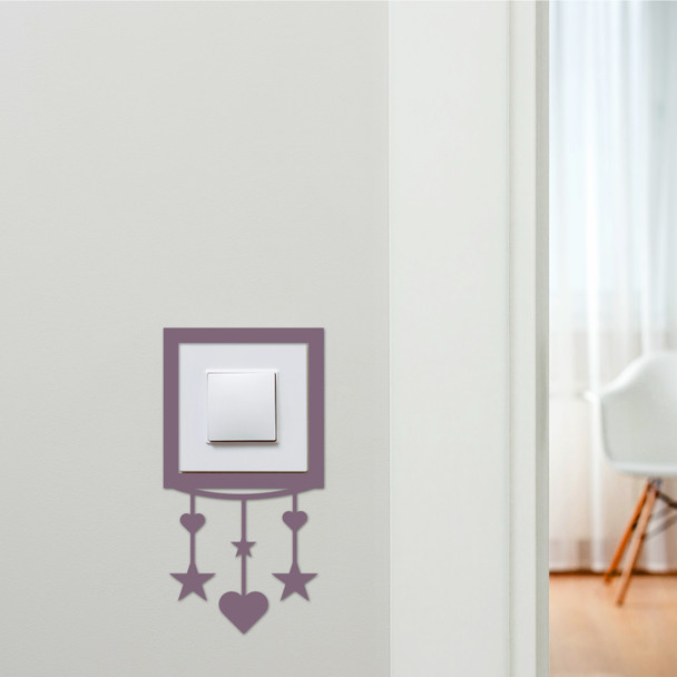 Light Switch Surround Hanging Stars Hearts Decorative Switch Plate Cover Frame