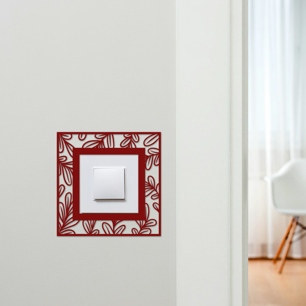 Light Switch Surround Leaves Pattern Decorative Switch Plate Cover Frame
