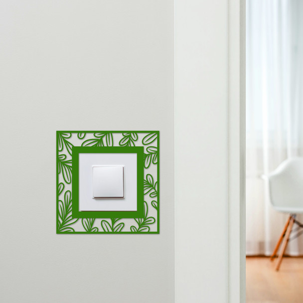 Light Switch Surround Leaves Pattern Decorative Switch Plate Cover Frame