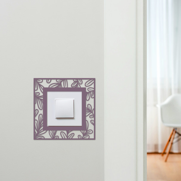 Light Switch Surround Leaves Pattern Decorative Switch Plate Cover Frame