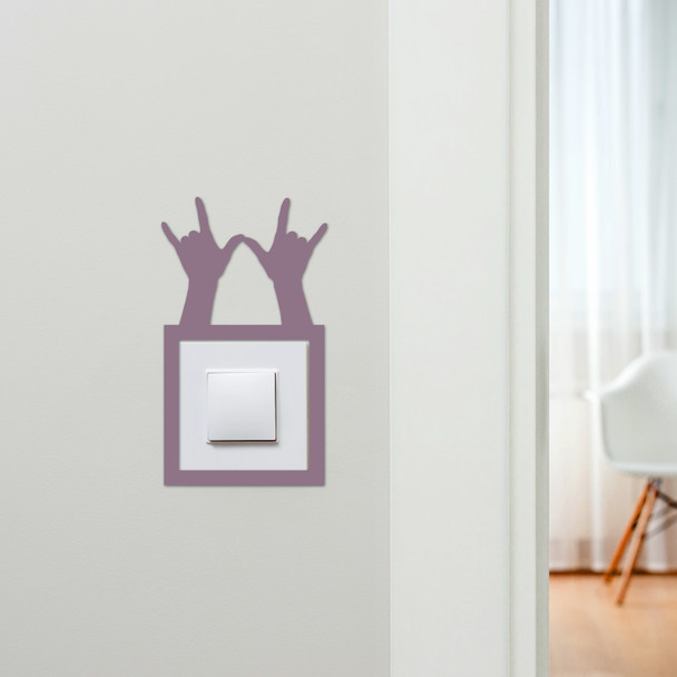 Light Switch Surround Rock And Roll Hands Decorative Switch Plate Cover Frame