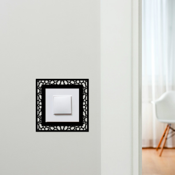 Light Switch Surround Abstract Geometric Design 4 Decorative Switch Cover Frame