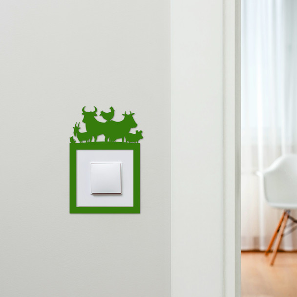Light Switch Surround Farm Animals Kids Room Decorative Switch Plate Cover Frame
