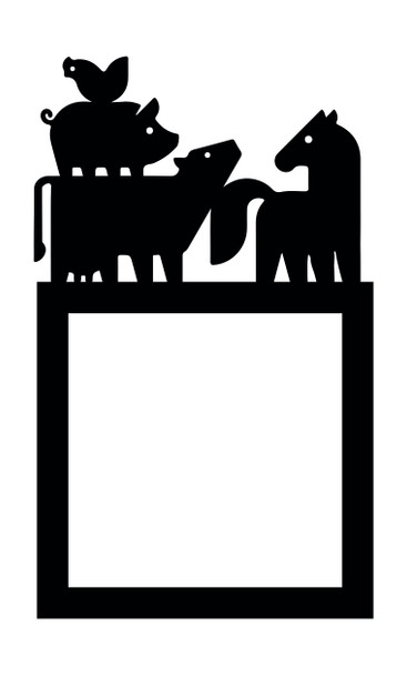 Light Switch Surround Farm Animals Cute Kids Room Decorative Switch Cover Frame
