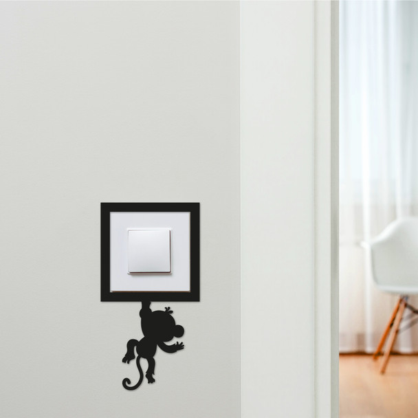 Light Switch Surround Hanging Monkey Kids Room Decorative Switch Cover Frame