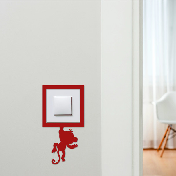 Light Switch Surround Hanging Monkey Kids Room Decorative Switch Cover Frame