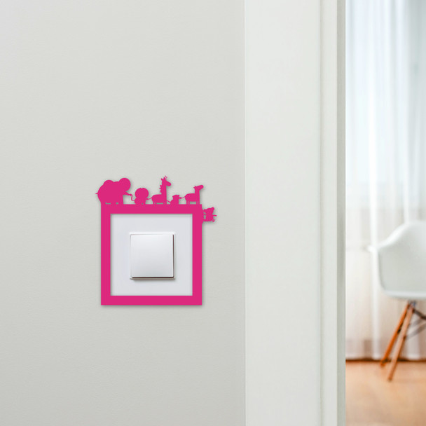Light Switch Surround Kids Room Safari Animals Decorative Switch Cover Frame