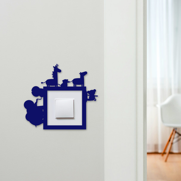 Light Switch Surround Safari Animals Kids Room Decorative Switch Cover Frame