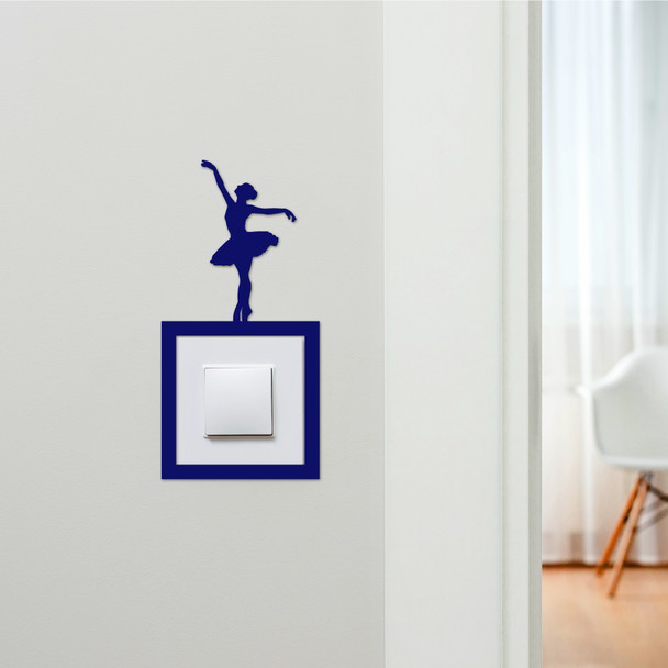 Light Switch Surround Ballerina Ballet Kids Room Decorative Switch Cover Frame