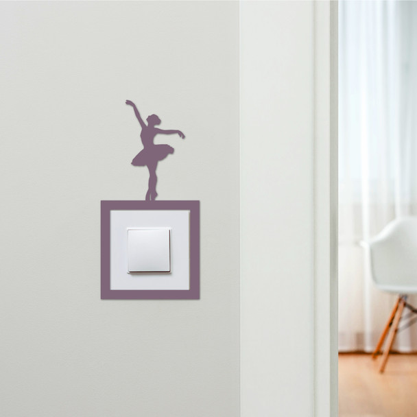 Light Switch Surround Ballerina Ballet Kids Room Decorative Switch Cover Frame