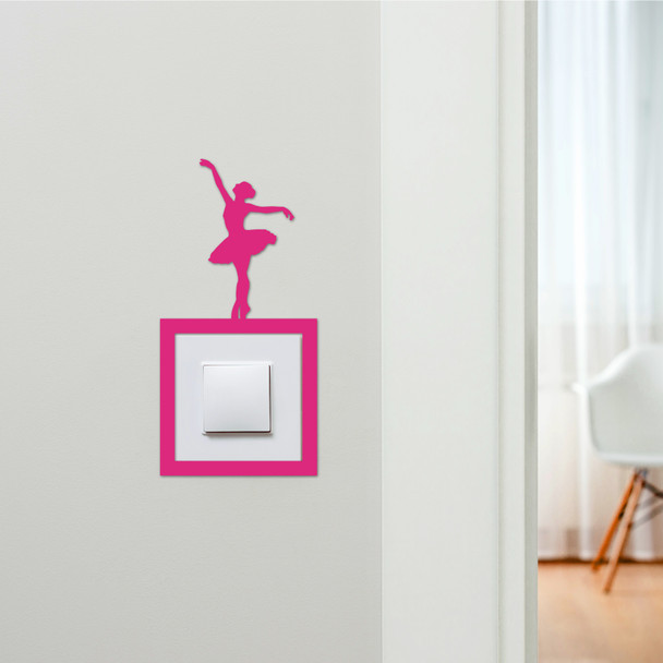 Light Switch Surround Ballerina Ballet Kids Room Decorative Switch Cover Frame
