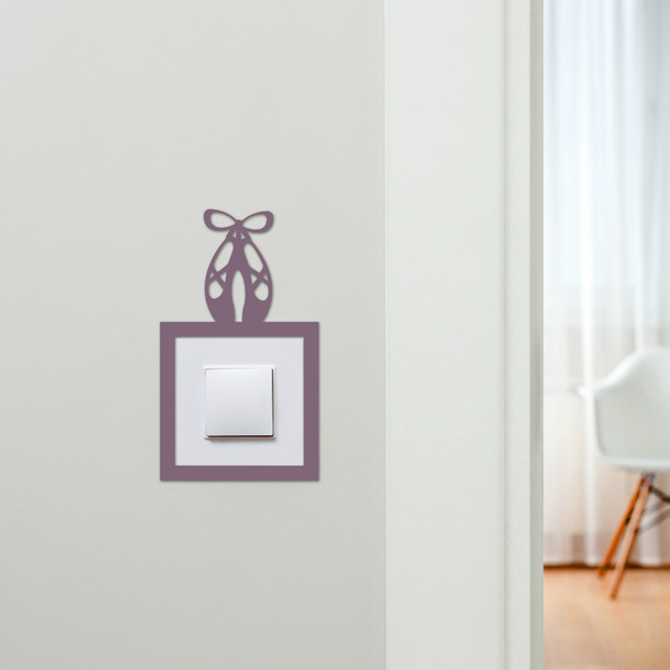 Light Switch Surround Ballet Shoes Kids Room Decorative Switch Plate Cover Frame