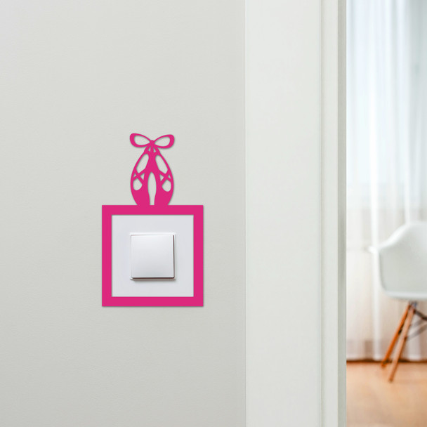 Light Switch Surround Ballet Shoes Kids Room Decorative Switch Plate Cover Frame