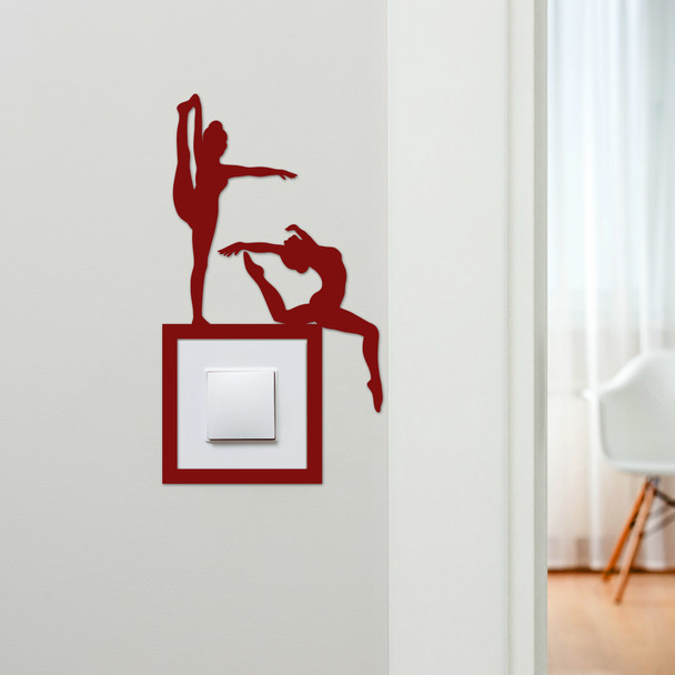 Light Switch Surround Gymnastics Ballet Kids Room Decorative Switch Cover Frame