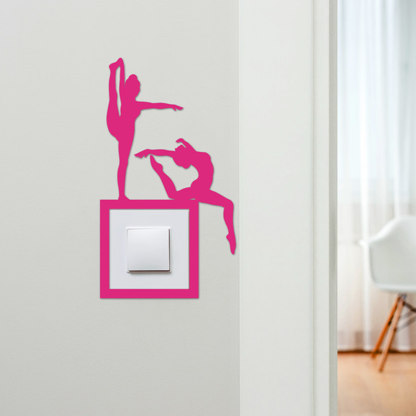 Light Switch Surround Gymnastics Ballet Kids Room Decorative Switch Cover Frame