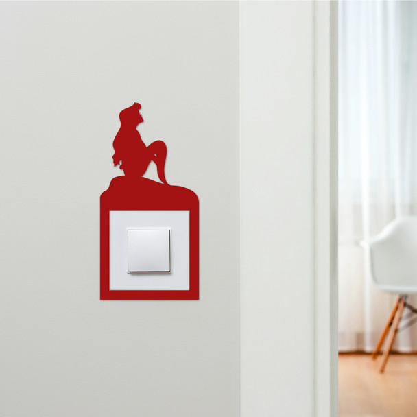 Light Switch Surround Princess Ariel Kids Room Decorative Switch Cover Frame