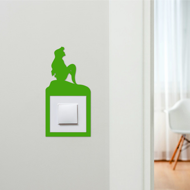 Light Switch Surround Princess Ariel Kids Room Decorative Switch Cover Frame