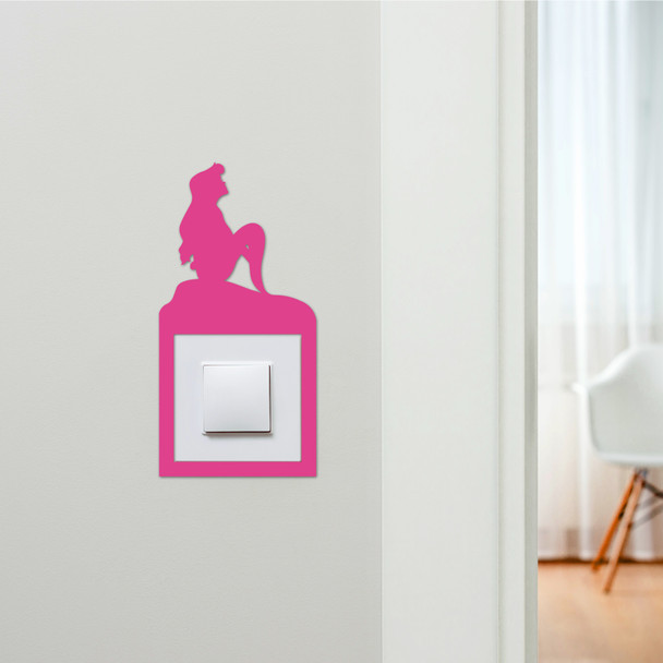 Light Switch Surround Princess Ariel Kids Room Decorative Switch Cover Frame