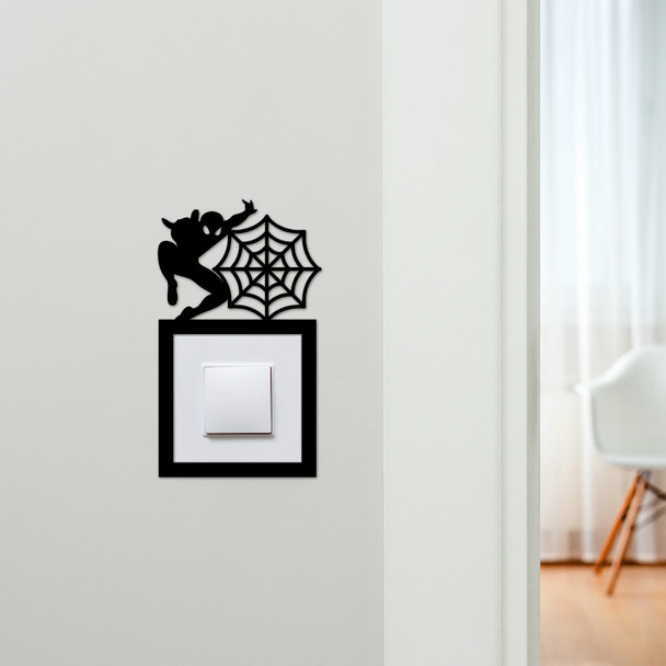 Light Switch Surround Spiderman Superhero Kids Room Decor Switch Cover Frame