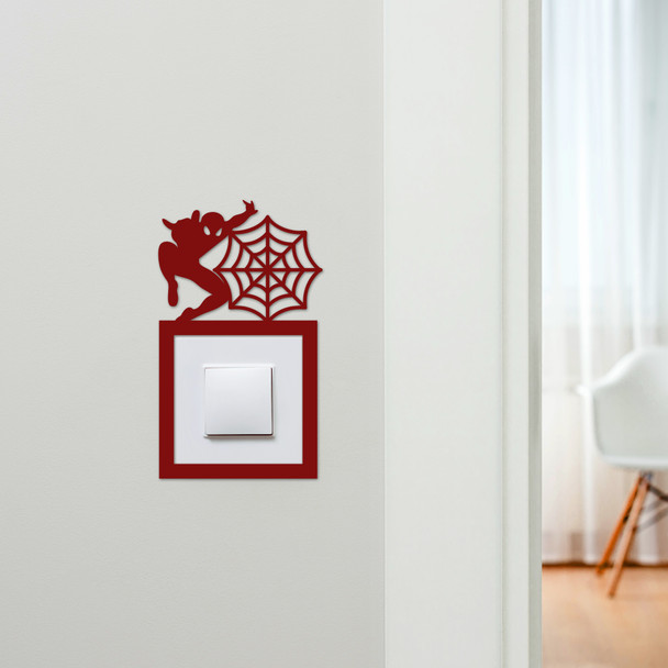 Light Switch Surround Spiderman Superhero Kids Room Decor Switch Cover Frame