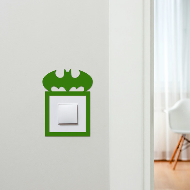 Light Switch Surround Batman Logo Superhero Decorative Switch Plate Cover Frame